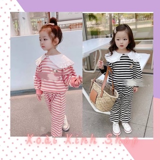 Bộ kẻ mix phụ kiện nhỏ xinh cho bé gái 💋💋💋💋