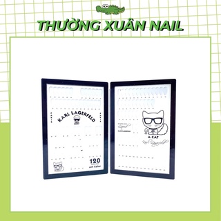 Sổ Bày Móng Mica Karl 120 màu ( Kèm Móng Gắn)