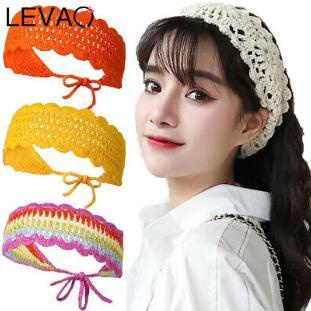 Băng đô đan len màu sắc đơn giản phong cách Hàn Quốc