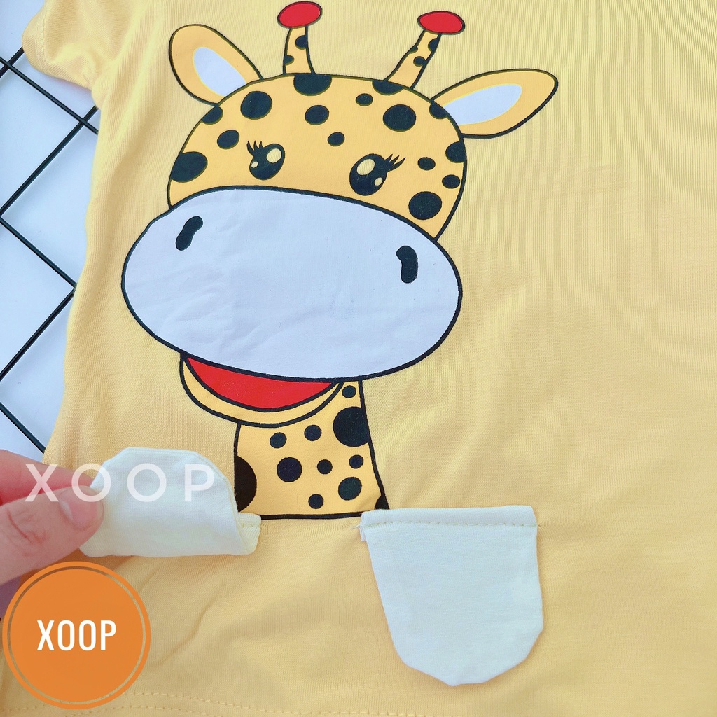(Đại 8-29kg) Bộ cộc thun lạnh hàng minky mom họa tiết  khủng long có mũ có tai cho bé (SP002102 ) shop phúc yến