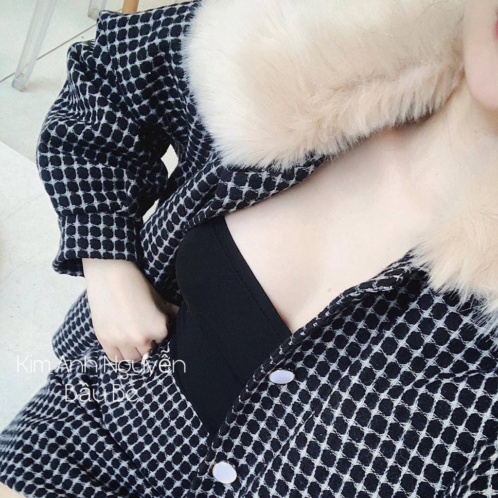 Sét Dạ Cổ Lông Chân Váy Ngắn 2 Lớp | BigBuy360 - bigbuy360.vn