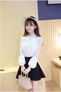 🍀ÁO SƠ MI TRẮNG CỔ NƠ LÓT LỤA❣️
