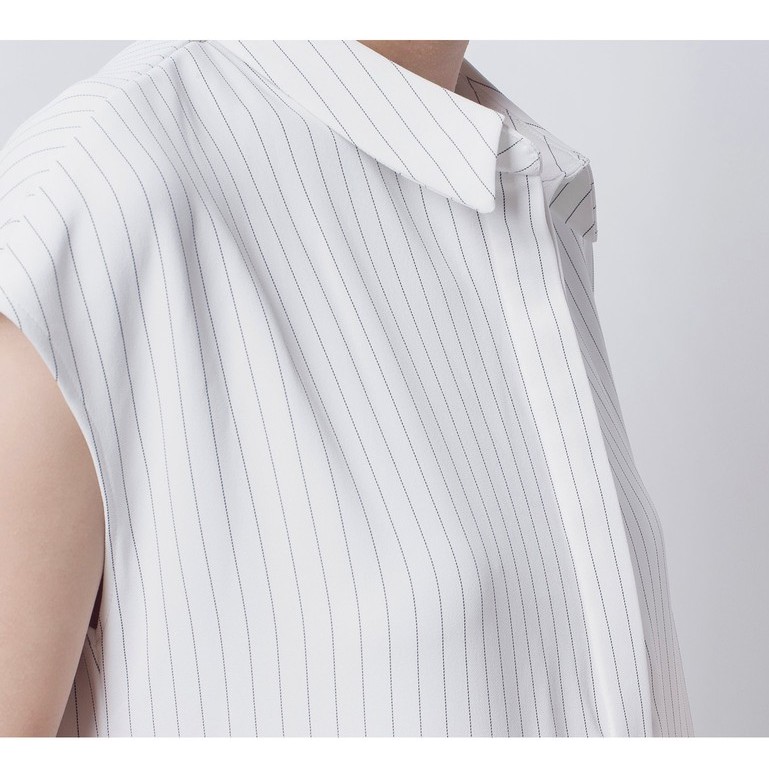 Váy Suông Nữ MOMOCO Striped Shirt Trắng Kẻ Sọc M2716