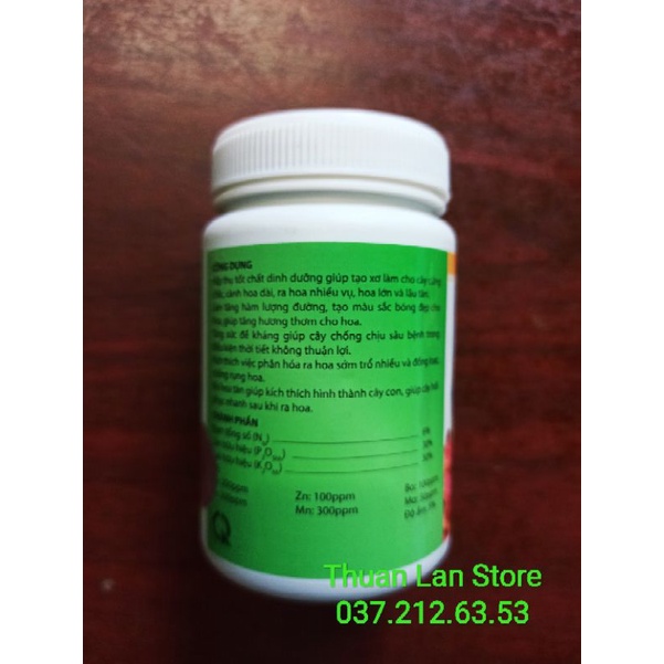 Phân Bón NPK 6-30-30 Tám Ngọc Giúp Cánh Hoa Dài, To Rực Rỡ hũ 100g