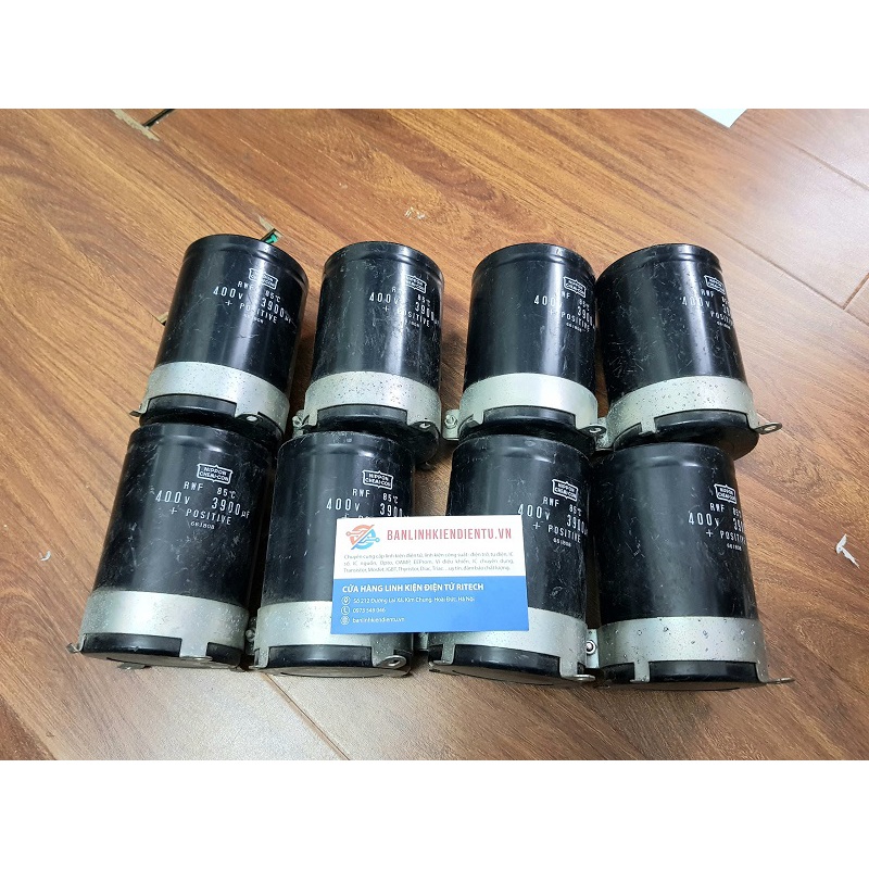 Tụ điện lọc nguồn nhật 3900UF 400V kích thước 115x77mm hàng tháo máy