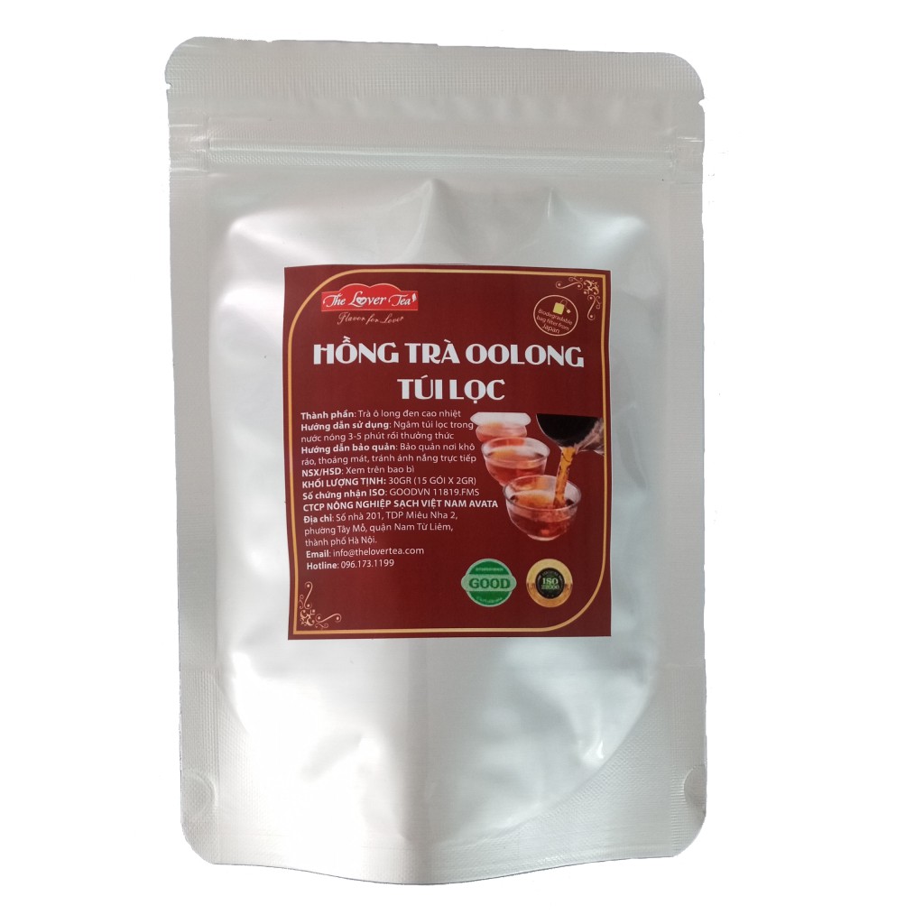 [MỚI] HỒNG TRÀ Ô LONG TÚI LỌC The Lover Tea 30g (15 túi lọc) - Oolong Tea hảo hạng chính hãng - Giá dùng thử đến 11/4