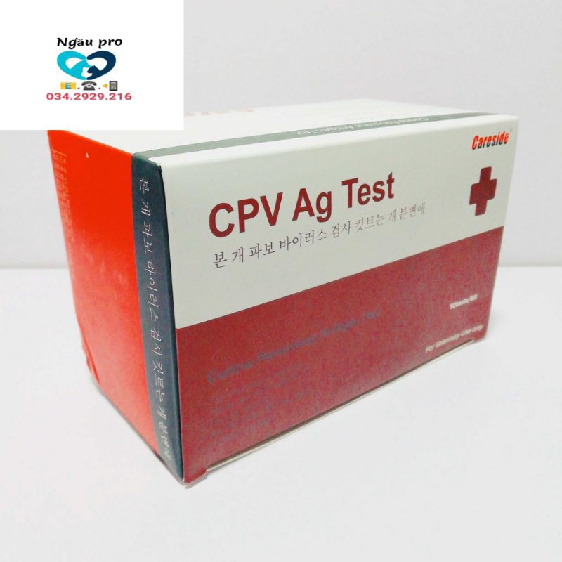 Que test xét nghiệm chuẩn đoán nhanh bệnh care CDV và Parvo CPV chó kit Careside hàn quốc