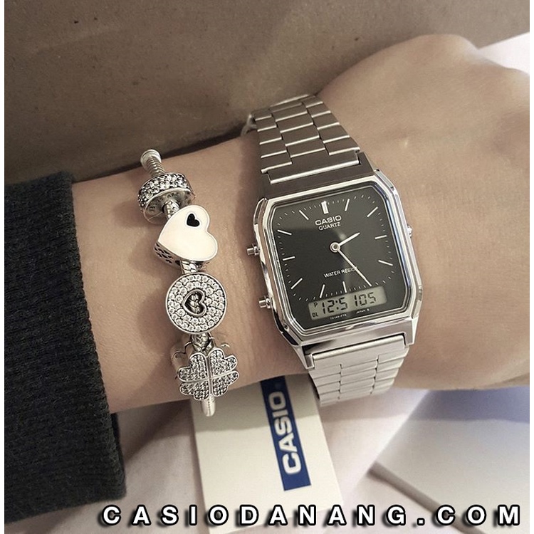 Đồng hồ unisex dây kim loại Casio chính hãng Anh Khuê AQ-230A-1DMQ