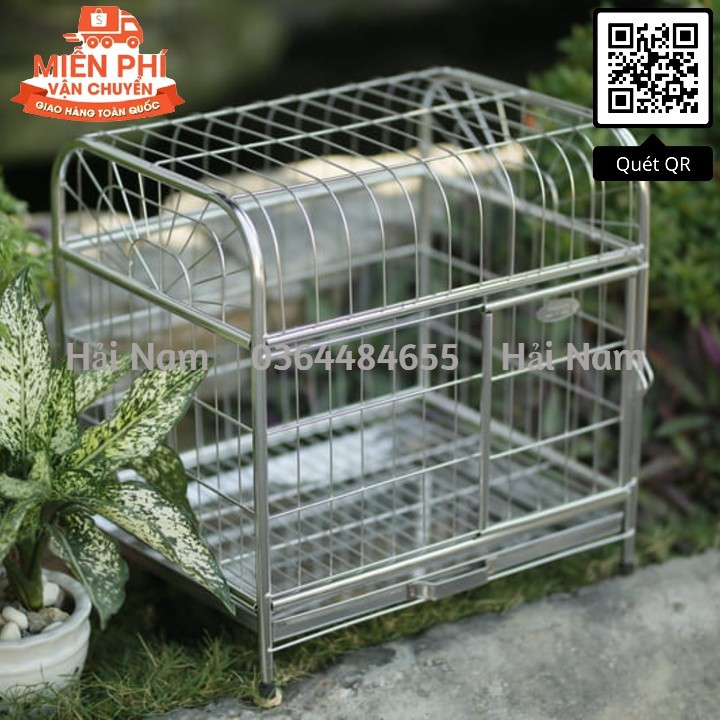 Lồng Nuôi Chó Mèo Inox ⚡BẢO HÀNH 1 ĐỔI 1⚡ CHUỒNG CHÓ MÈO ĐỦ SIZE - BẢO HÀNH CHẤT LƯỢNG