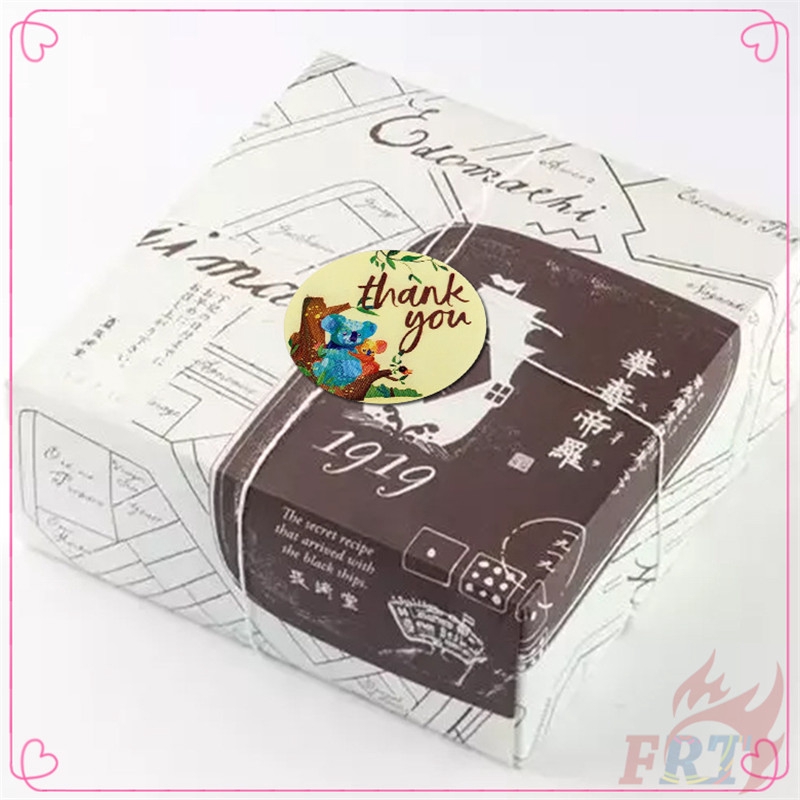 ▶ Nhãn Con Dấu ◀ Cuộn 500 Nhãn Dán Trang Trí Sổ Lưu Niệm 4 Kiểu Hình Động Vật Hoạt Hình Handmade Series 03