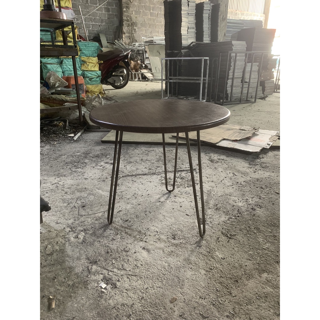 Bàn trà tròn chân sắt tiện lợi phong cách tối giản - gm63