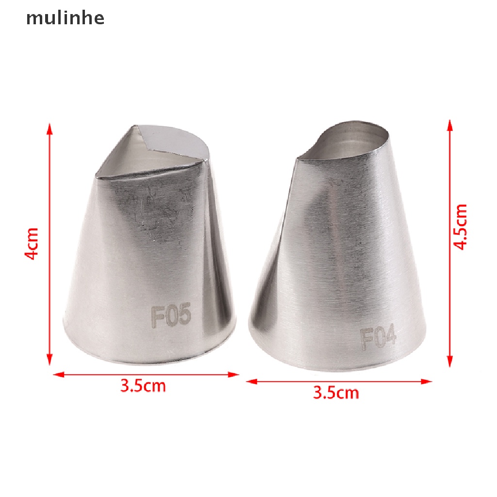 Mulinhe 2 Cái Vòi Phun Bánh #F04#Đuôi Bắt Bông Kem Trang Trí Bánh F05 vn