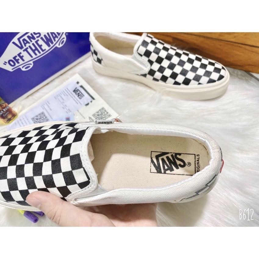 Giày 𝐕𝐀𝐍𝐒 Caro Slip-on lười nam nữ [ Full box bill ] Giày sneaker lười hot nhất 2021