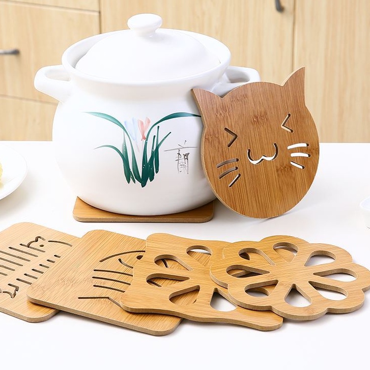 Miếng Gỗ Lót Chống Nóng Có Hình Cute(Hàng Mói Về)