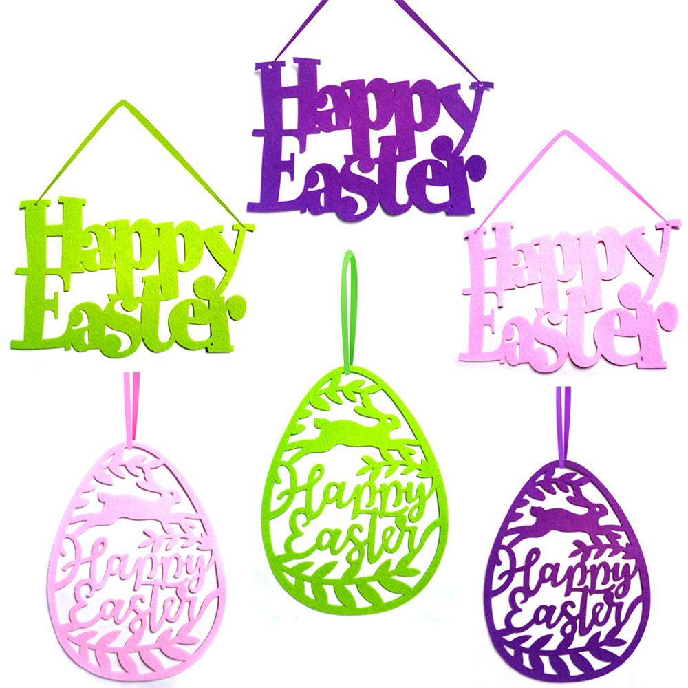 YOLA Tấm Vải Treo Trang Trí Lễ Phục Sinh In Chữ Happy Easter Độc Đáo Xinh