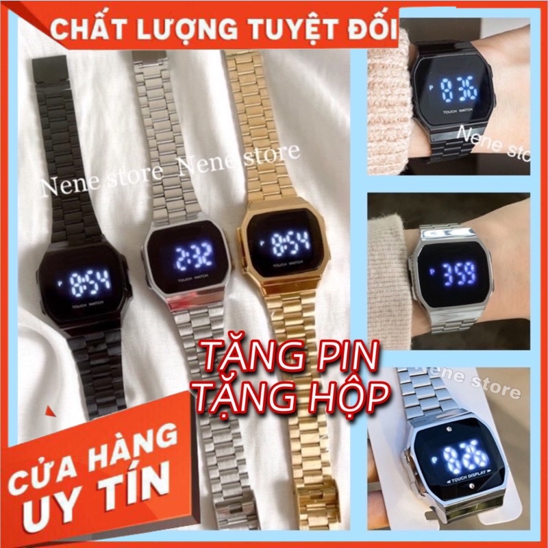 Đồng hồ nam, nữ a168-CUB unisex dây sắt kiểu dáng sang trọng dành cho học sinh sinh viên- Hàng Cao Cấp