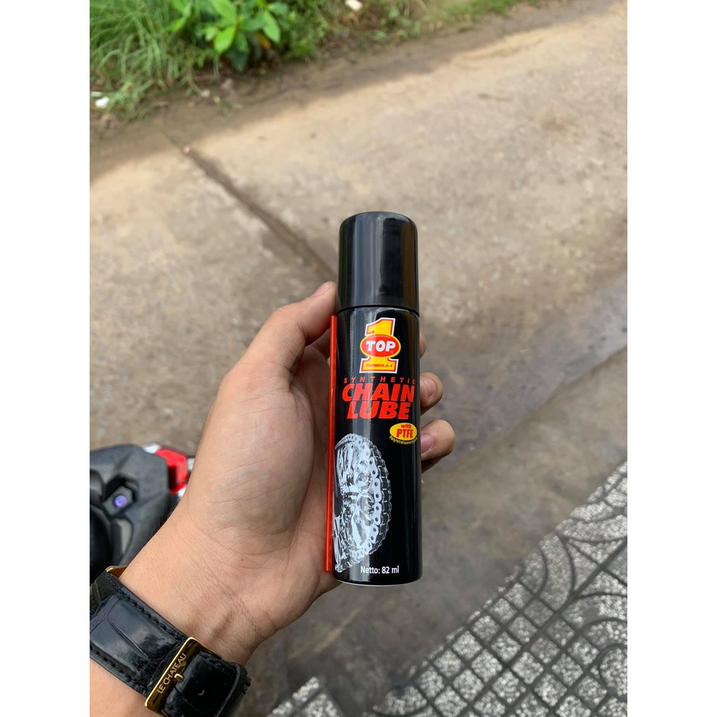 Xịt dưỡng sên Top 1 Chain Lube Wax 82ml - Nhập khẩu Mỹ (Tặng khăn lau xe 3M)