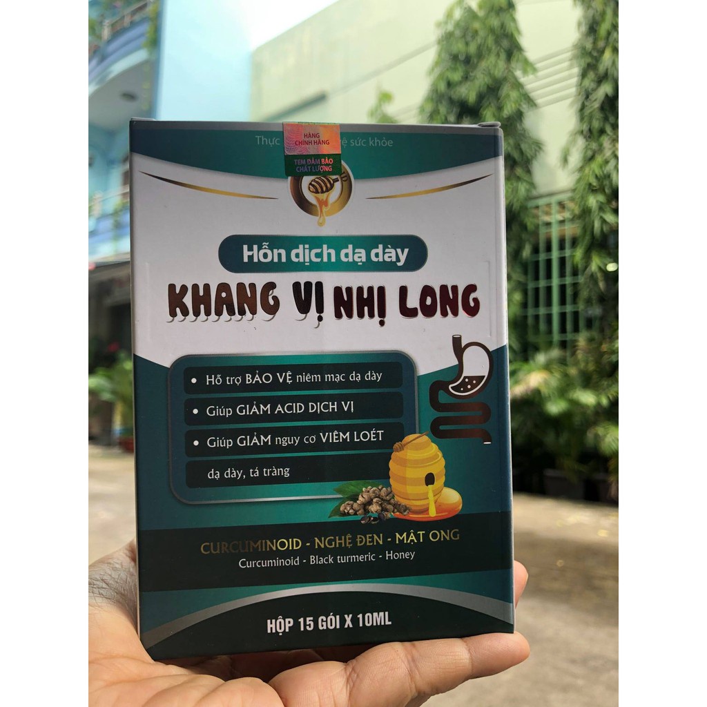 Dạ Dày Tá Tràng Khang Vị Nhị Long - Giúp giảm viêm loét dạ dày , tá tràng , giảm acid dịch vị - hộp 15 gói dạng gel