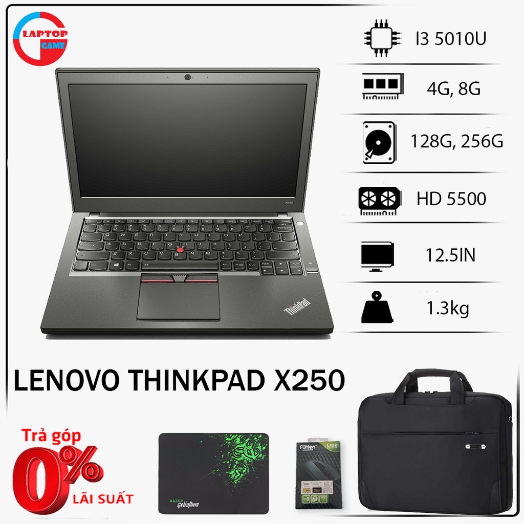 siêu mỏng nhẹ dành cho doanh nhân lenovo thinkpad x250 - laptop cũ chơi game cơ bản đồ họa | WebRaoVat - webraovat.net.vn