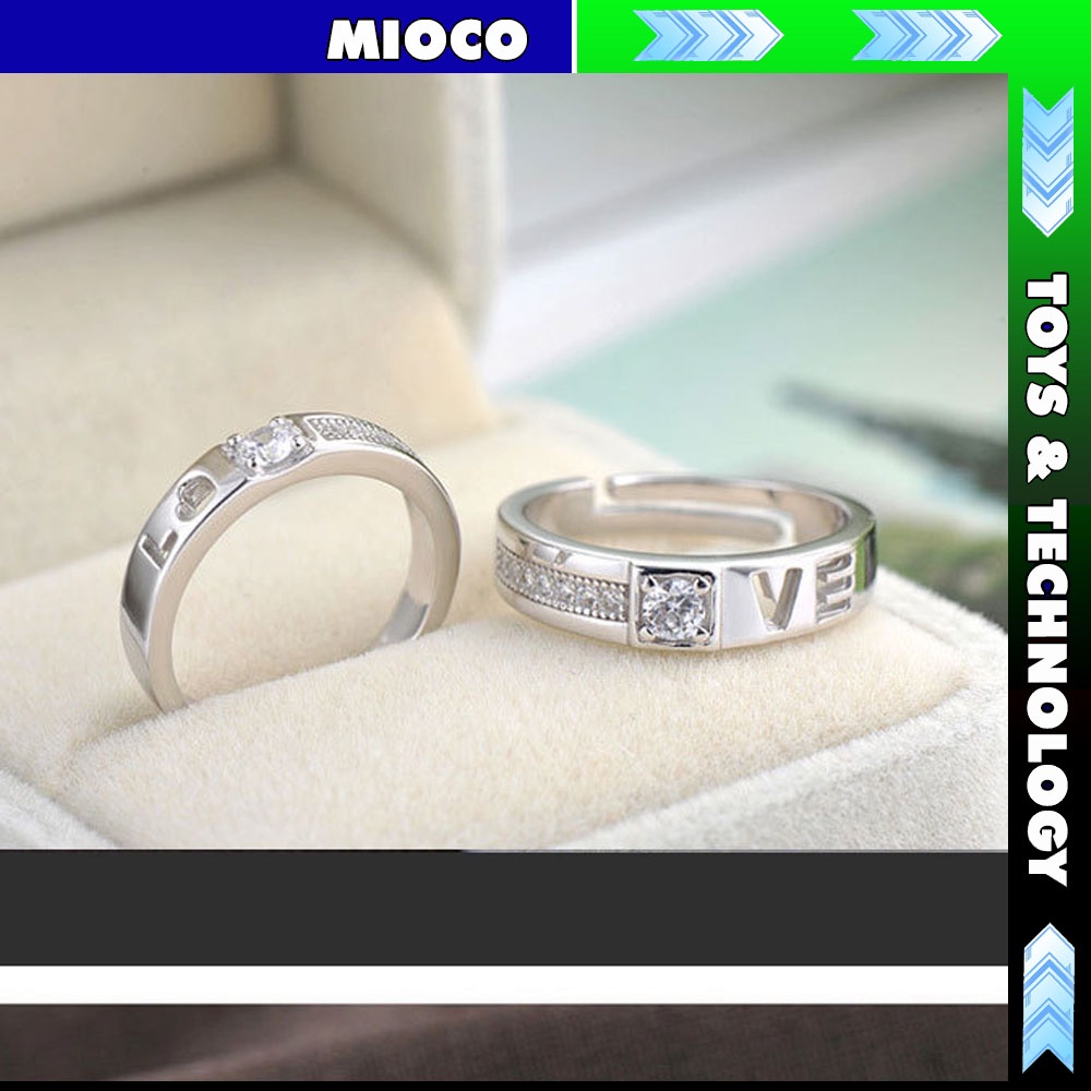 Nhẫn cặp đôi nam nữ MIOCO NB06 thời trang thiết kế hở dễ dàng điều chỉnh kích cỡ tình yêu mẫu mới