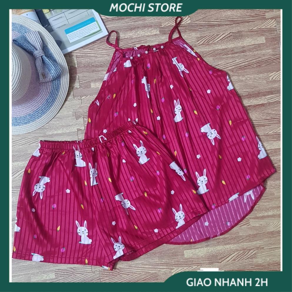 Đồ Bộ Nữ Áo Yếm Chất Gấm Lụa , Đồ Ngủ Sexy 2 Dây Quần Cọc Nhiều Họa Tiết Lạ Mắt Form Rộng Rãi Thoáng Mát. | BigBuy360 - bigbuy360.vn