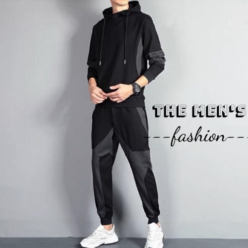 Bộ hoodie thể thao - Bộ đồ thu đông dài tay có mũ phối 3D -BD50