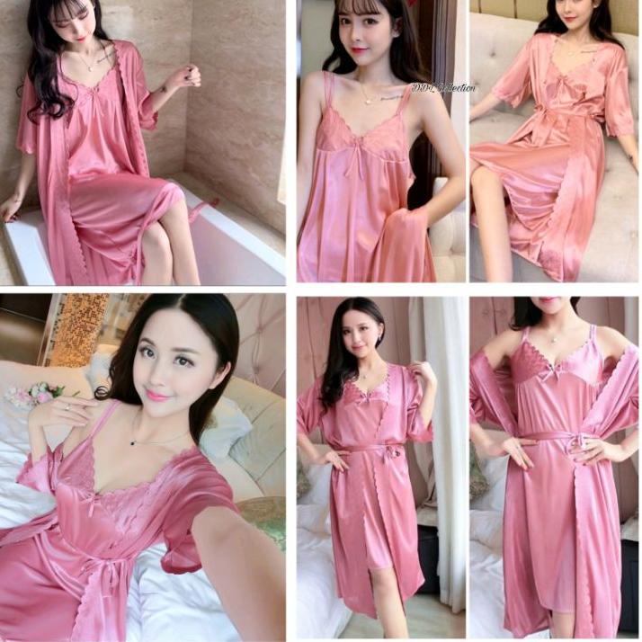 Bộ Đồ Ngủ Kimono / Đồ Lót TRICOT 2 Trong 1 KD291 | BigBuy360 - bigbuy360.vn