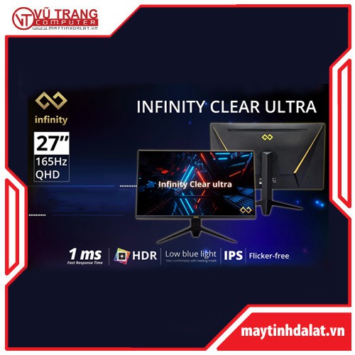 Màn hình gaming Infinity Clear Ultra 27 inch 2K 165Hz 1ms