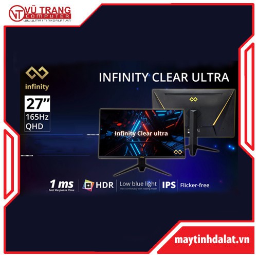 Màn hình gaming Infinity Clear Ultra 27 inch 2K 165Hz 1ms | BigBuy360 - bigbuy360.vn