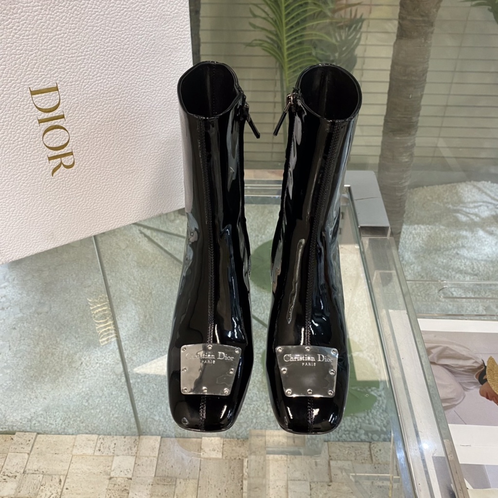 Boot thời trang da thật thương hiệu cao cấp Christian Dior CD phong cách cá tính, thời thượng