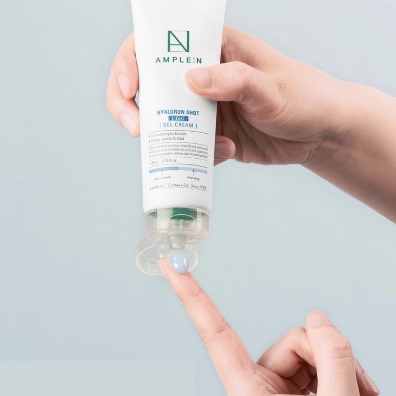Gel Dưỡng Ẩm Làm Sáng Da AMPLE:N Hyaluron Shot Light Gel Cream 80ml
