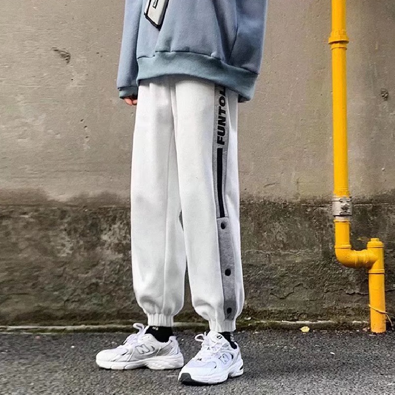 Quần dài nam ống rộng phong cách thời trang Hong Kong chất lượng cao size S-3XL