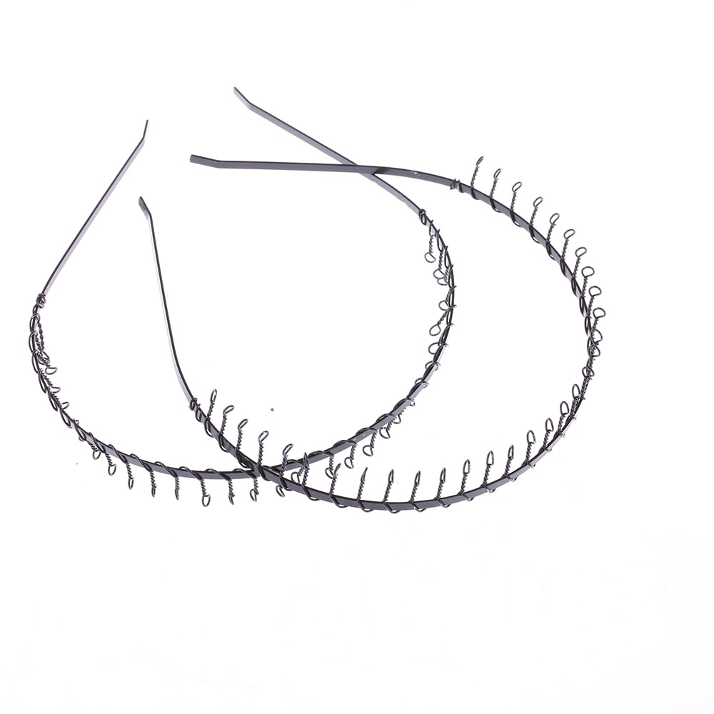 Băng đô màu đen kiểu gợn sóng cá tính cho nam nữ