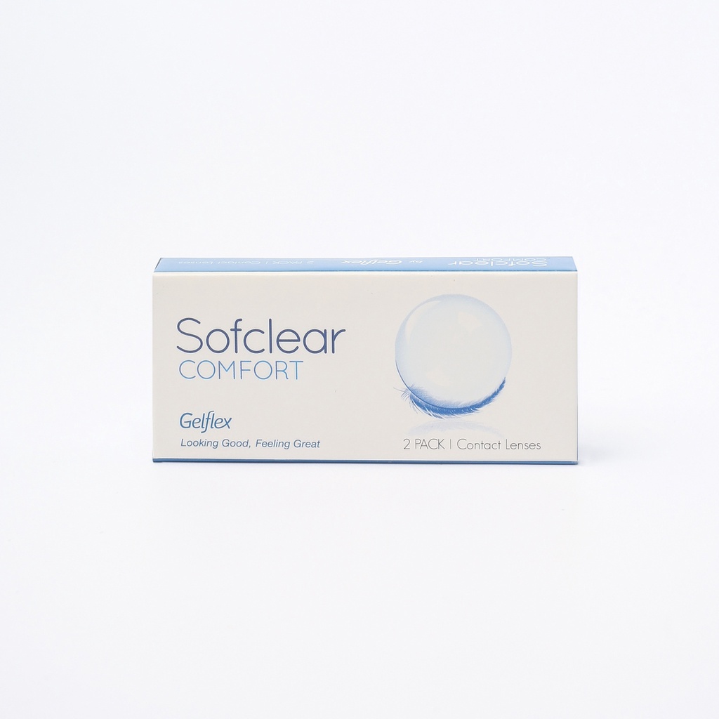 Sofclear Comfort monthly - Lens tháng không màu - Kính áp tròng Gelflex Chính Hãng ( 2 MIẾNG/ HỘP )