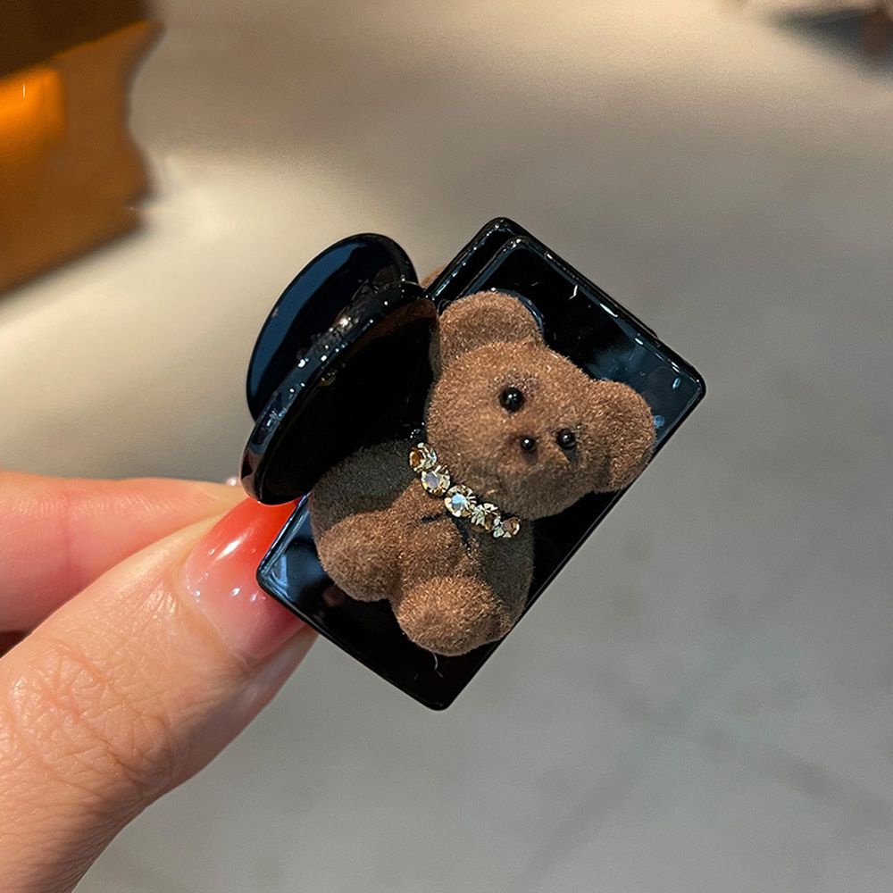 Kẹp tóc phối gấu bông phong cách Hàn Quốc đáng yêu thời trang dành cho nữ