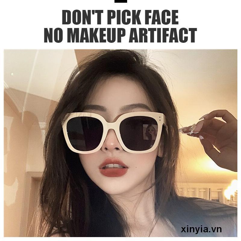 Kính Râm Gọng Vuông Chống Tia Phong Cách Hàn Quốc Cho Nữ