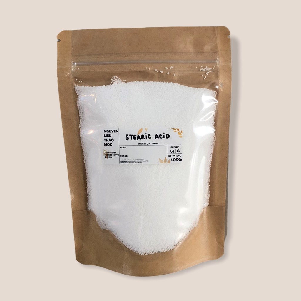 ⚡ FREESHIP⚡ Sáp nhũ hoá Stearic Acid 100G - Nguyên liệu mỹ phẩm