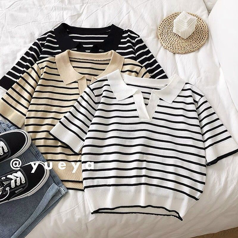 Áo len motoghi kẻ ngang hàng QC