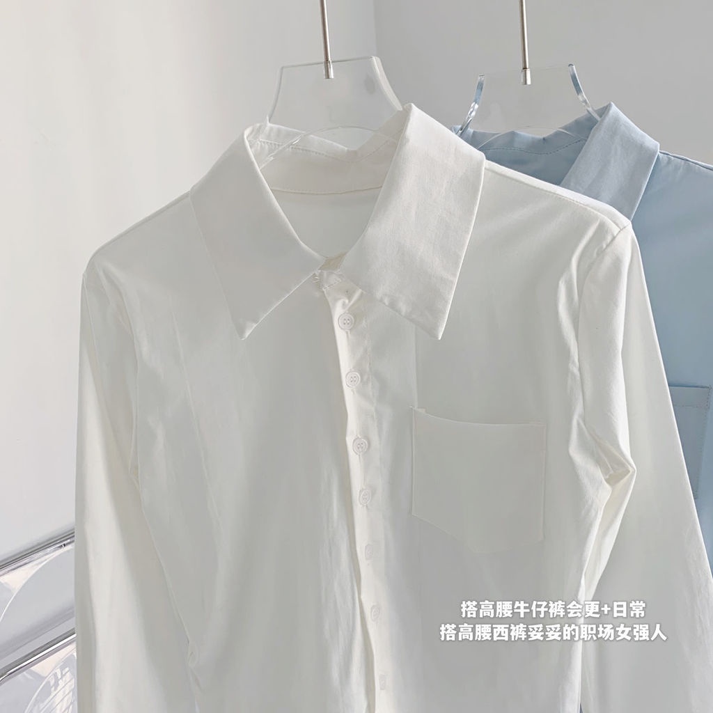 Áo sơ mi Pure Cube tay dài dáng ngắn thiết kế cao cấp thời trang mùa xuân