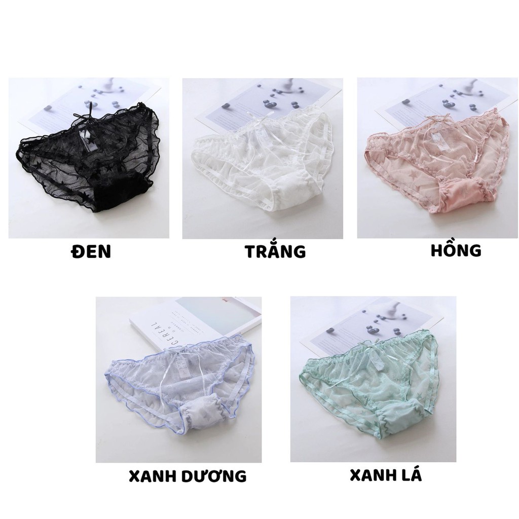Quần Lót Nữ - Quần Lót Ren nữ hình sao cao cấp xuyên thấu sexy siêu gợi cảm quyến rũ DAN STORE MÃ A300