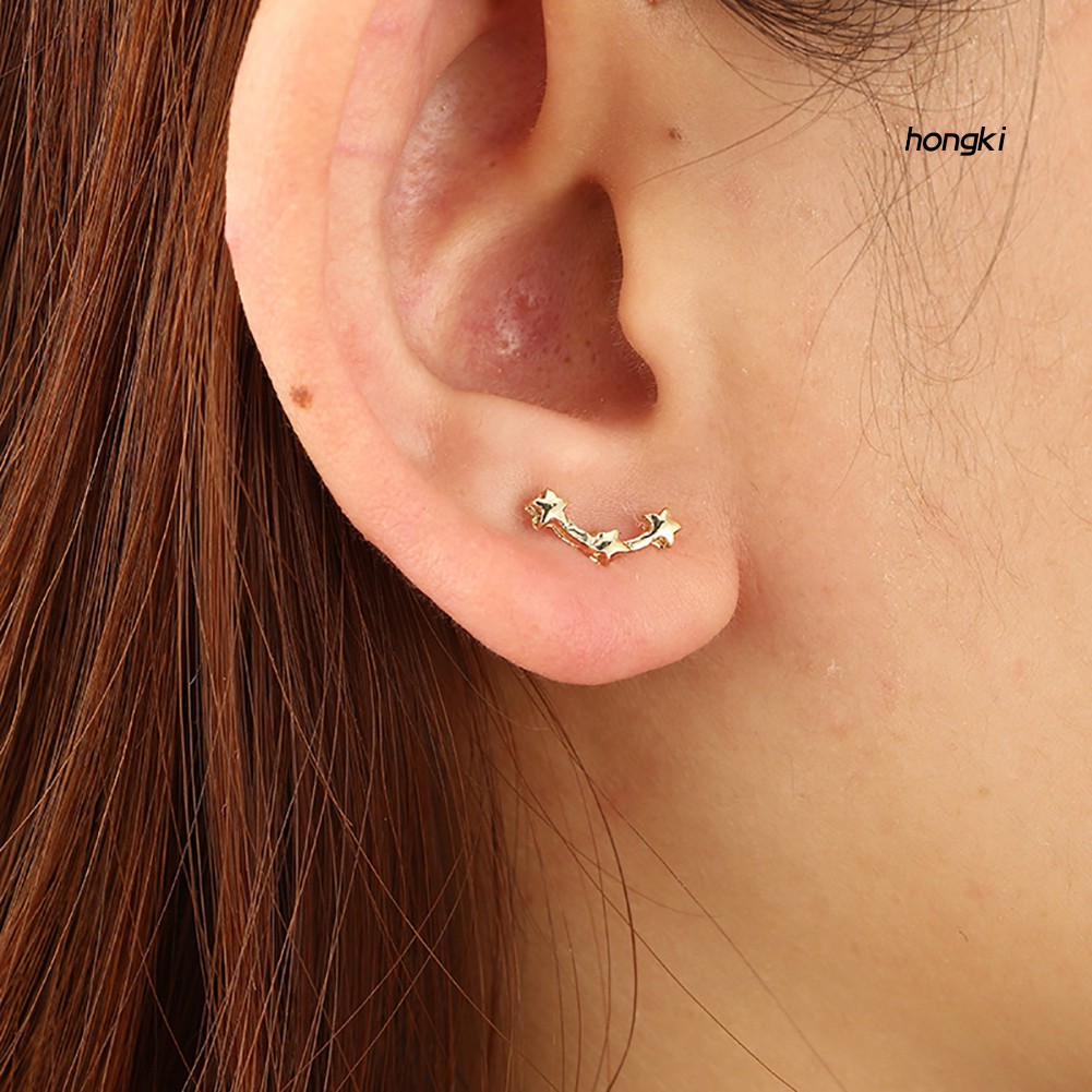 1 Đôi Bông Tai Hình Ngôi Sao Nhỏ Thời Trang Dành Cho Nữ