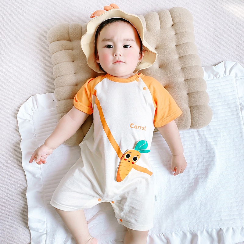 Jumpsuit Bodysuit romper Liền Mảnh Vải cotton In Hình Hoạt Hình Cho Các Bé Từ 0-24 Tháng Tuổi