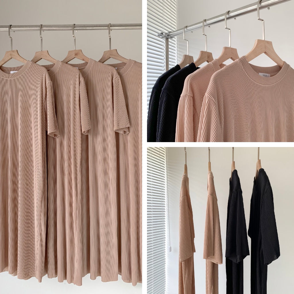 Váy dài vải gân MO Pleated