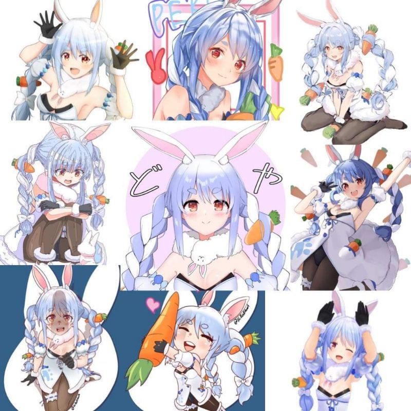 10-60 hình dán Stickers Usada Pekora - Hololive decal