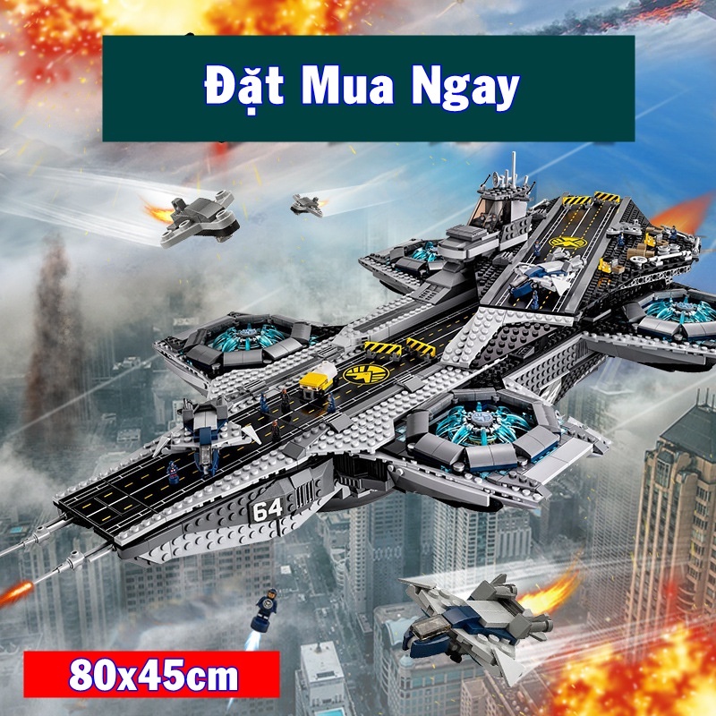 Lego tàu sân bay khổng lồ cỡ lớn giá rẻ, Bộ tàu sân bay lego trạm vũ trụ chiến đấu hơn 3000 chi tiết