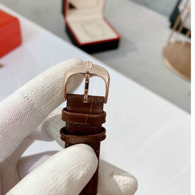 Đồng hồ Nam Rolex máy nhật, mẫu 6kim đính đá, mặt nâu cafe viền vàng, dây da [ BH 1 Năm ] lỗi 1 đổi 1 miễn phí | BigBuy360 - bigbuy360.vn