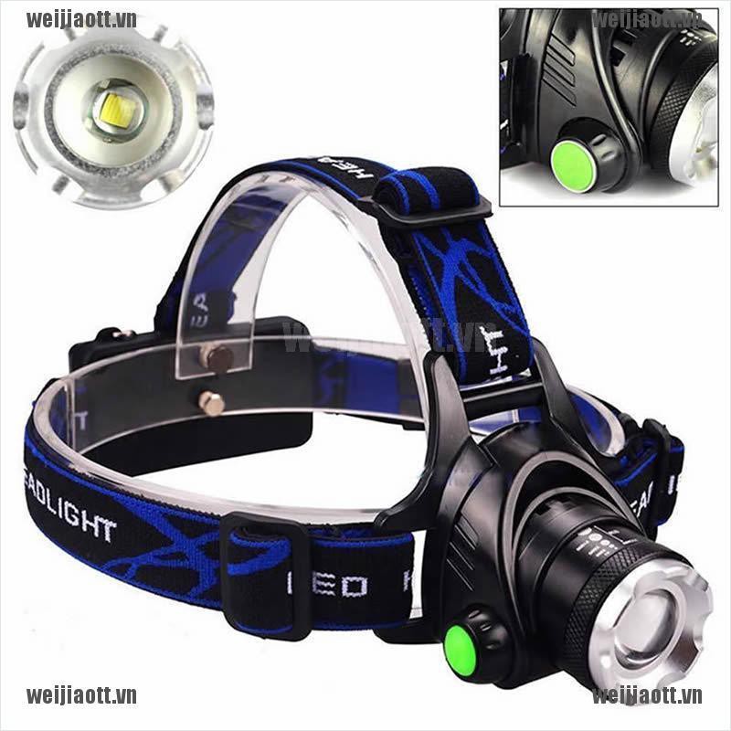 Đèn Pin Đeo Đầu Wjiao 12000lm Xm-L Xml T6 Led 18650