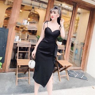 Đầm 2 dây, đầm thiết kế, đầm body, đầm xẻ tà
