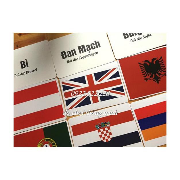 Bộ thẻ cờ các nước châu Âu, Châu Phi, Châu Mỹ, châu Đại dương