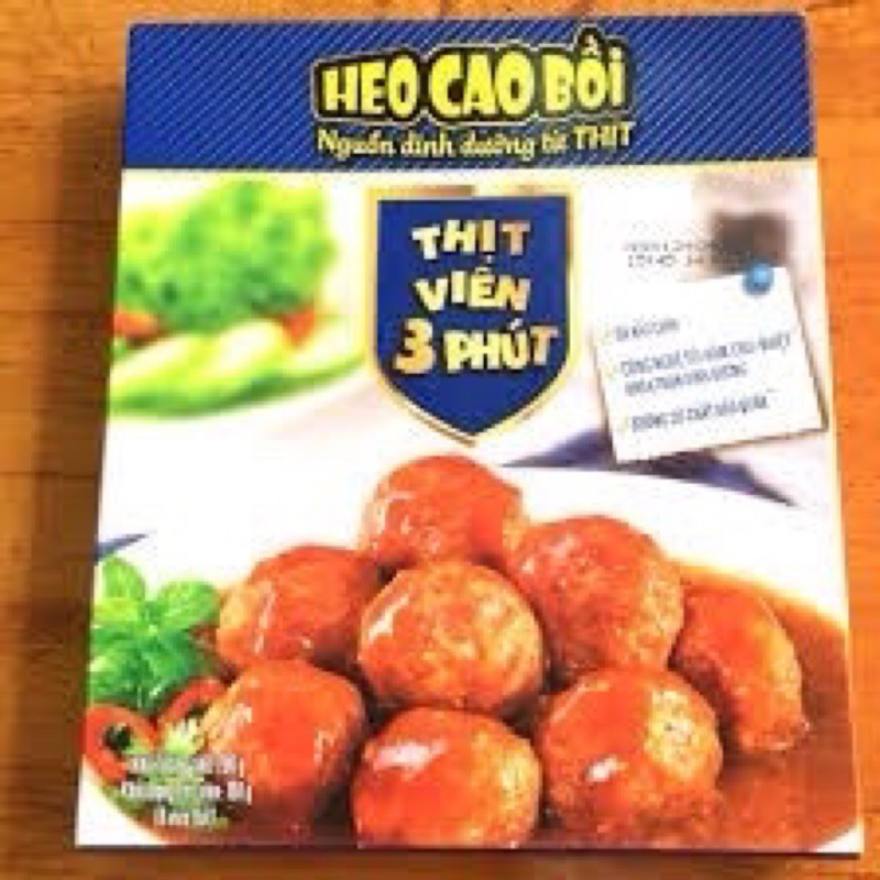 Combo 10 hộp thịt viên 3 phút heo cao bồi hộp 200g